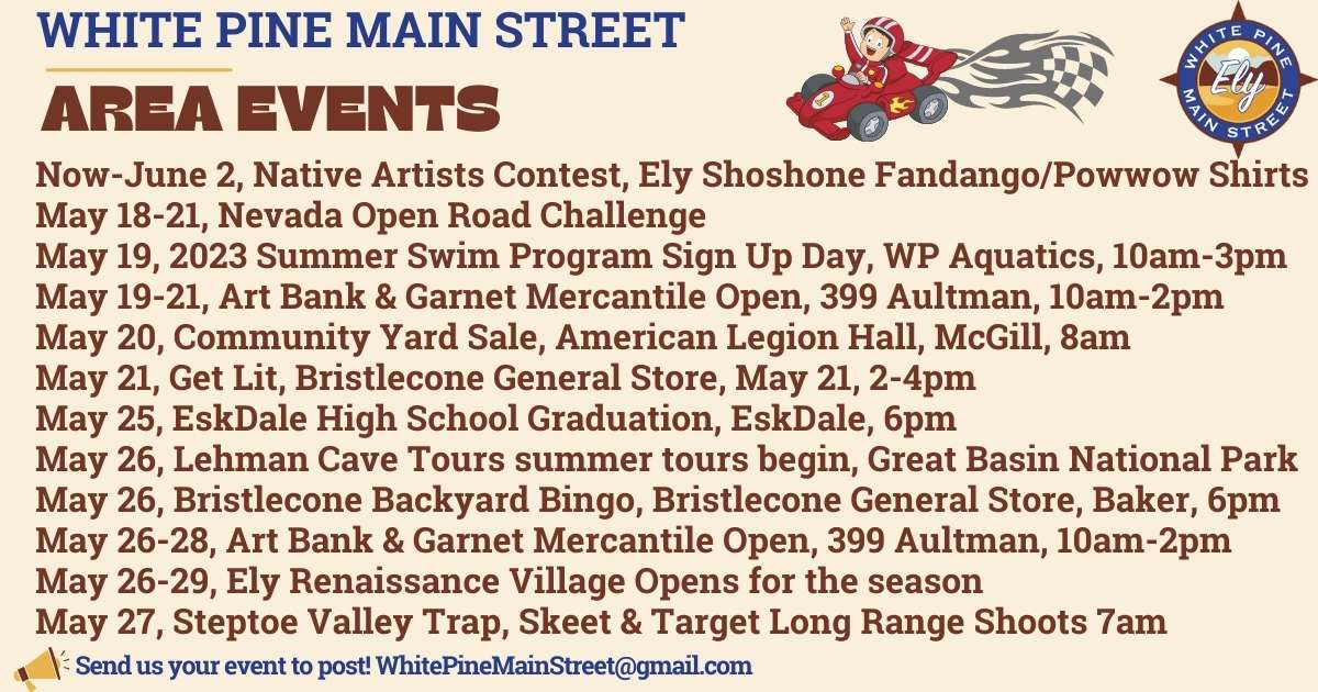 Events White Pine Main County and Ely Nevada White Pine Main Street